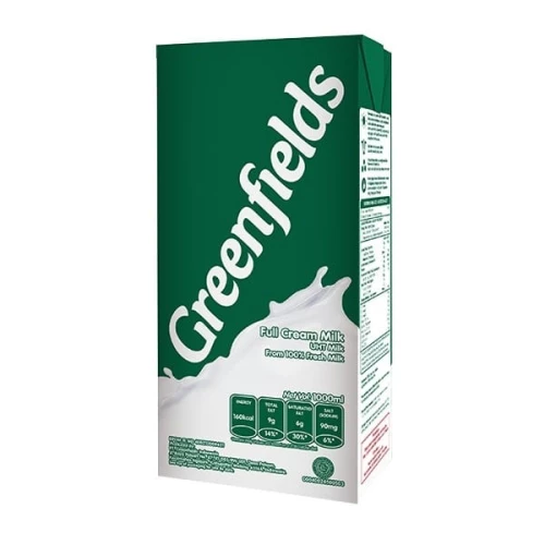 Milk Full Cream UHT Greenfields 1 Ltr